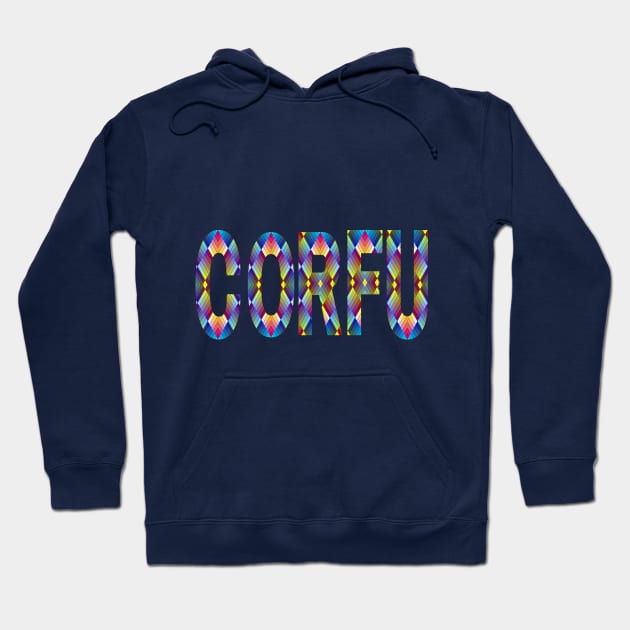 Corfu, Greece Hoodie by Papilio Art